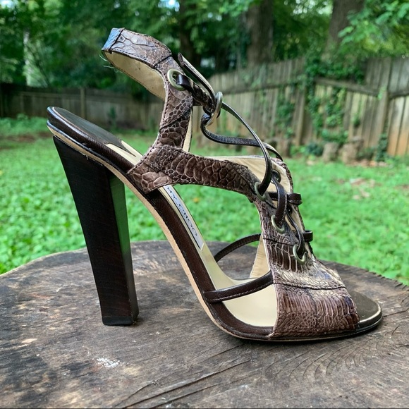 NWOB Jimmy Choo 081 Evita Exotic Gallus sandals - Picture 11 of 16
